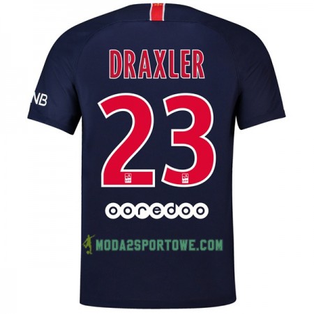 Koszulka Paris Saint-Germain Draxler 23 Domowe Stroje Piłkarskie 2018/19 Krótki Rękaw